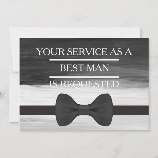 Your Service as a Groomsman Best Man Request Invit Einladung (Vorderseite)