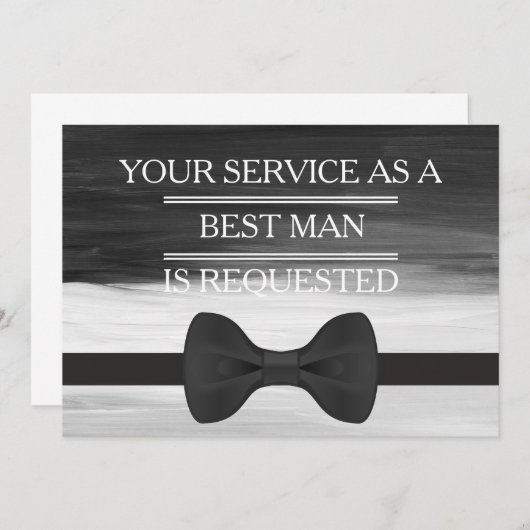 Your Service as a Groomsman Best Man Request Invit Einladung (Vorne/Hinten)