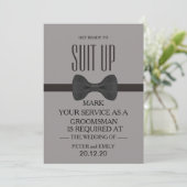 Your Service as a Groomsman Invitation Einladung (Stehend Vorderseite)