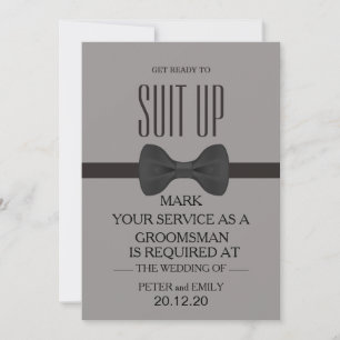 Your Service as a Groomsman Invitation Einladung