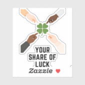 Your Share Of Luck Minimal Vinyl Sticker (Blatt)