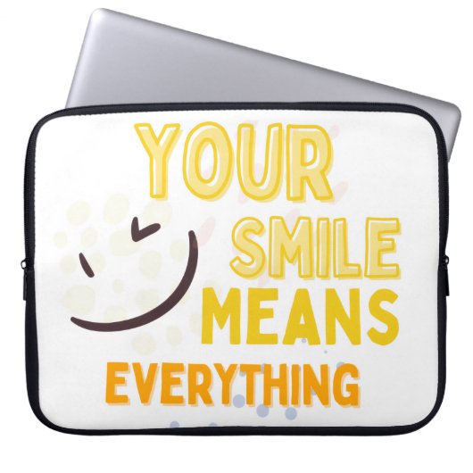 Your Smile Means Everything  Positive Quote Laptop Laptopschutzhülle (Vorderseite)
