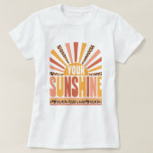 Your Sunshine Sunburst; Retro Leopard Summer T-Shirt (Design vorne)