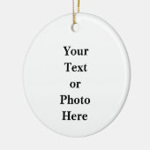 Your Text or Photo Keramik Ornament (Links)