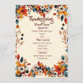 YOUR THANKSGIVING DINNER WITH A CUSTOMIZED MENU MENÜKARTE (Vorderseite)