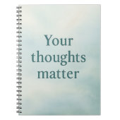 Your Thoughts Matter – Calm Pastel Motivational Notizblock (Vorderseite)
