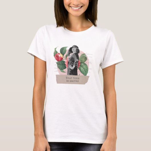 "Your time is sacred" T-Shirt (Vorderseite)