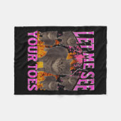 Your Toes Funny Cat Meme Bootleg Graphic Men Women Fleecedecke (Vorderseite (Horizontal))
