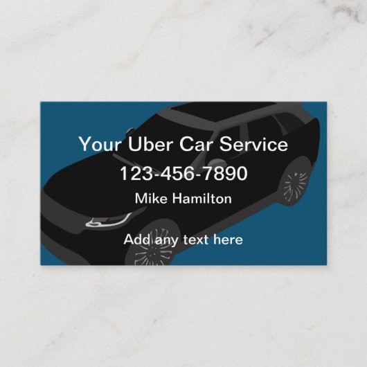Your Uber Driver Contact Style Visitenkarte (Vorderseite)