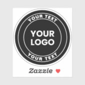 Your Uploaded Logo + Bold Circular Text Aufkleber (Blatt)