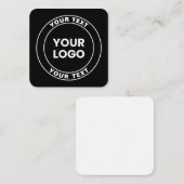 Your Uploaded Logo + Bold Circular Text Begleitkarte (Vorne/Hinten)