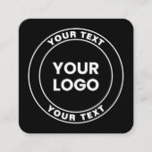 Your Uploaded Logo + Bold Circular Text Begleitkarte (Vorderseite)