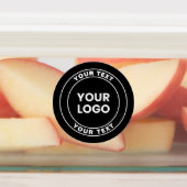 Your Uploaded Logo + Bold Circular Text Etiketten (Befestigt)