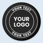 Your Uploaded Logo + Bold Circular Text Magnet