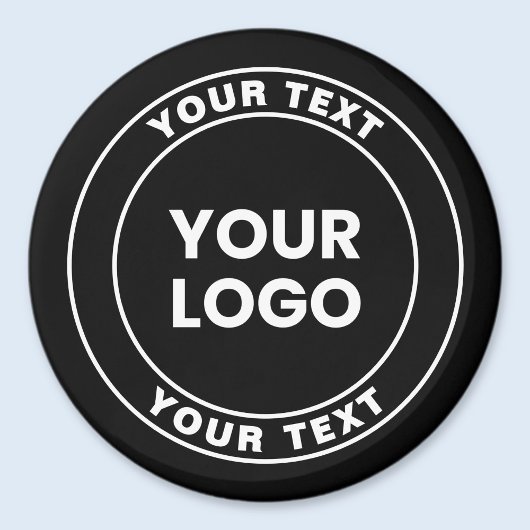 Your Uploaded Logo + Bold Circular Text Magnet