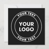 Your Uploaded Logo + Bold Circular Text Mitteilungskarte (Vorderseite)