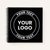 Your Uploaded Logo + Bold Circular Text Notizblock (Vorderseite)