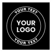 Your Uploaded Logo + Bold Circular Text Poster (Vorderseite)