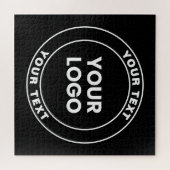 Your Uploaded Logo + Bold Circular Text Puzzle (Horizontal)