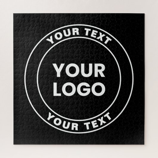 Your Uploaded Logo + Bold Circular Text Puzzle (Vertikal)