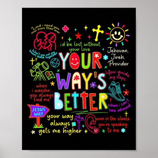 Your Way Is Better Proverbs 16_9 Faith Apparel  Poster (Vorne)