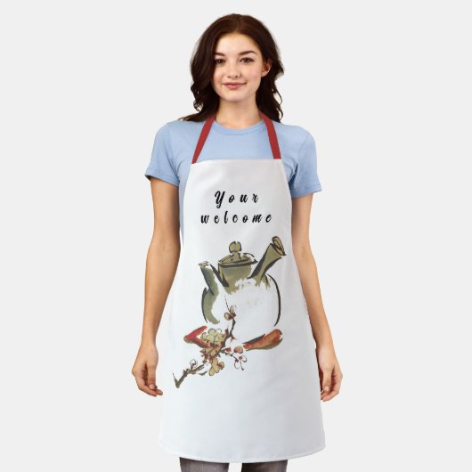 Your welcome,Cooking and serving with the chef Schürze (Getragen)