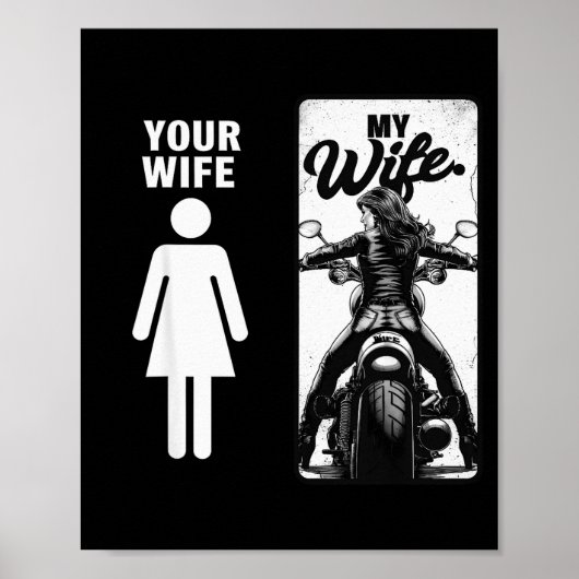 Your Wife Is Simple My Wife Biker Wife Valentine M Poster (Vorne)