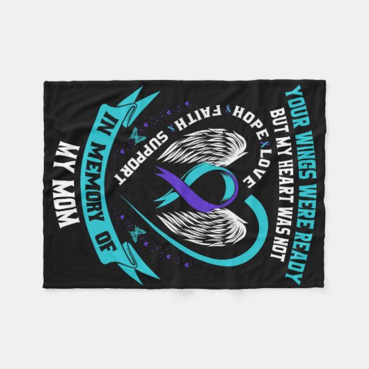 Your Wings Were Ready But My Heart Was Not Mom Sui Fleecedecke (Vorderseite (Horizontal))