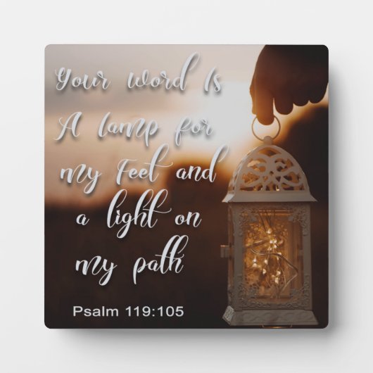 Your Word (Psalm 119:105) Fotoplatte (Vorderseite)