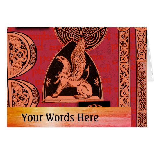 Your Words with Celtic Gryphon (Vorderseite (Horizontal))