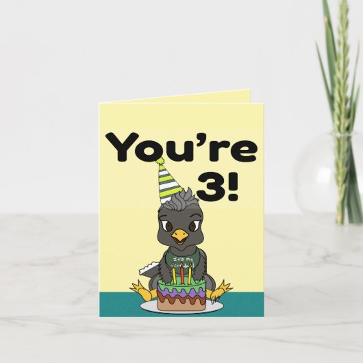 You're 3 Happy Birthday Card Karte (Vorderseite)