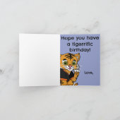 You're 3 Tiger Cub Happy Birthday Card Karte (Innenseite)
