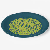 You're a Mean One Mister Grinch Quote Pappteller (Schrägansicht)