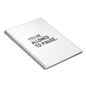 "You're Allowed to Pause." Notizblock (Rechte Seite)