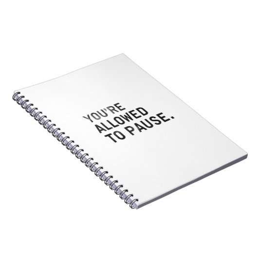"You're Allowed to Pause." Notizblock (Rechte Seite)