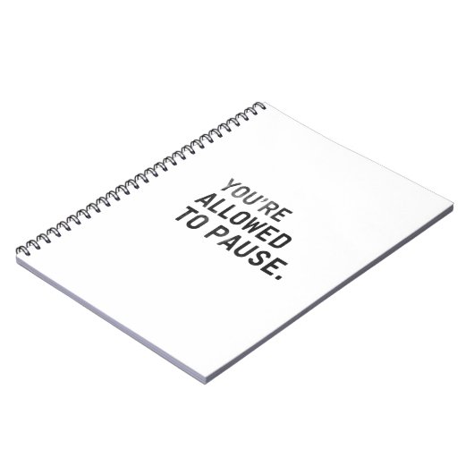 "You're Allowed to Pause." Notizblock (Linke Seite)