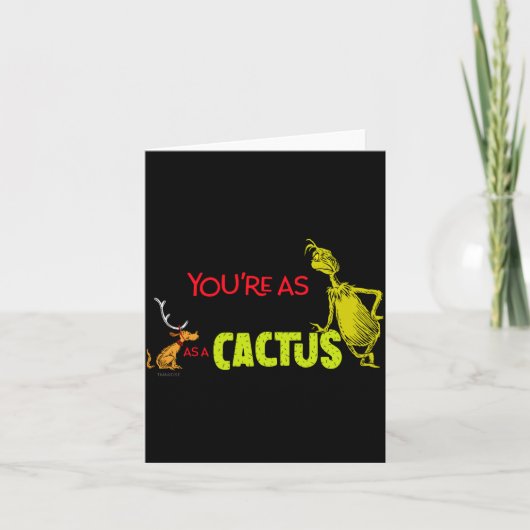 Youre As Cuddly As A Cactus Quote Karte (Vorderseite)