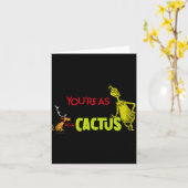 Youre As Cuddly As A Cactus Quote Karte (Gelbe Blume)