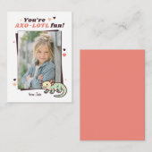 Youre Axo-Lotl Fun Photo Kids Valentine Mitteilungskarte (Vorne/Hinten)