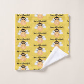 Youre Beautiful Yellow Bee Badhandtuch Set (Waschlappen)