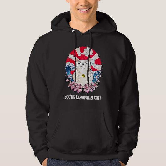 Youre Clawfully Cute Cat Couples Kitten 1 Hoodie (Vorderseite)