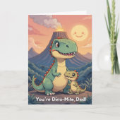 Youre Dino Mite Vater Niedlich Dinosaur Sunset Vat Karte (Vorderseite)