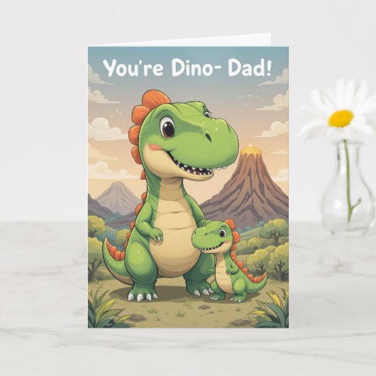 Youre Dino Mite Vater Niedlich Dinosaur Vathers Da Karte (Kleine Pflanze)