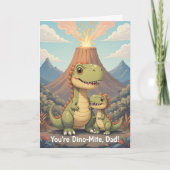 Youre Dino Mite Vater Niedlicher Vulkan Dinosaur F Karte (Vorderseite)