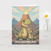 Youre Dino Mite Vater Niedlicher Vulkan Dinosaur F