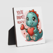 Youre Dinomite Valentine Niedlich Dinosaurier Lieb Fotoplatte (Vorderseite)