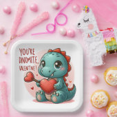 Youre Dinomite Valentine Niedlich Dinosaurier Lieb Pappteller (Party)
