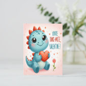 Youre Dinomite Valentine Niedlich Dinosaurier Lieb Postkarte (Stehend Vorderseite)