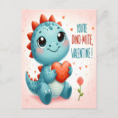 Youre Dinomite Valentine Niedlich Dinosaurier Lieb Postkarte (Vorderseite)