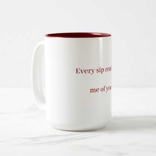 You're Everything to Me – Romantic Custom Gift Mug Zweifarbige Tasse (Vorderseite Links)